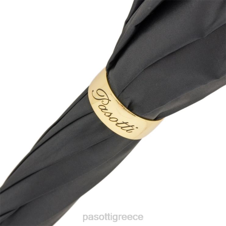 ομπρέλα | PASOTTI 189 hawaii p5 - μαύρη ομπρέλα με εσωτερικό παγώνι διπλό ύφασμα 2N6B8415 για άνδρες και γυναίκες